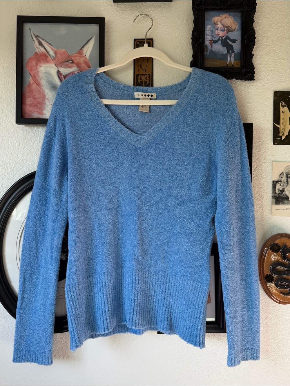 vintage y2k fuzzy pullover sweater